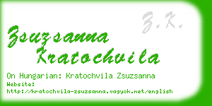 zsuzsanna kratochvila business card